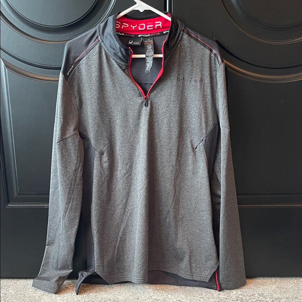 Spyder Charcoal and Black Performance Pullover